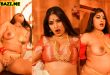 Sexy Anjali Gaud Hot Red Saree Strip To Full Nude